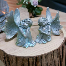 Load image into Gallery viewer, Whimsical Garden Fairy Duo, Resin Figurines 13cm – Enchanting Pair of Mystical Fairy Statues for Indoor &amp; Outdoor Decor-OsirisTradingUK
