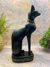 Load image into Gallery viewer, Egyptian Bastet Cat Statue, Resin Goddess Figurine, Ancient Deity, Protective Home Amulet, Mystical Egyptian Decor, Cultural Art Piece-OsirisTradingUK

