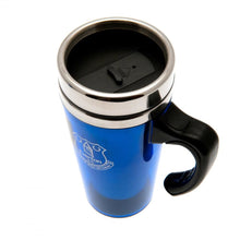 Load image into Gallery viewer, Everton FC Travel Mug - Official Football Merchandise | Stainless Steel Insulated Handled Coffee Cup | Gift for Fans
