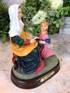 Saint Anne Hand Crafted Resin Statue Catholic Saint Sculpture Religious Santa Ana Ornament Figurine-OsirisTradingUK