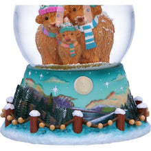 Load image into Gallery viewer, Highland Cow Snow Globe Christmas Winter Scottish Cattle Family Ornament
