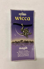 Load image into Gallery viewer, Wicca Flying Witch Talisman Pendant Necklace - Magik Spiritual Path Pewter Charm-OsirisTradingUK

