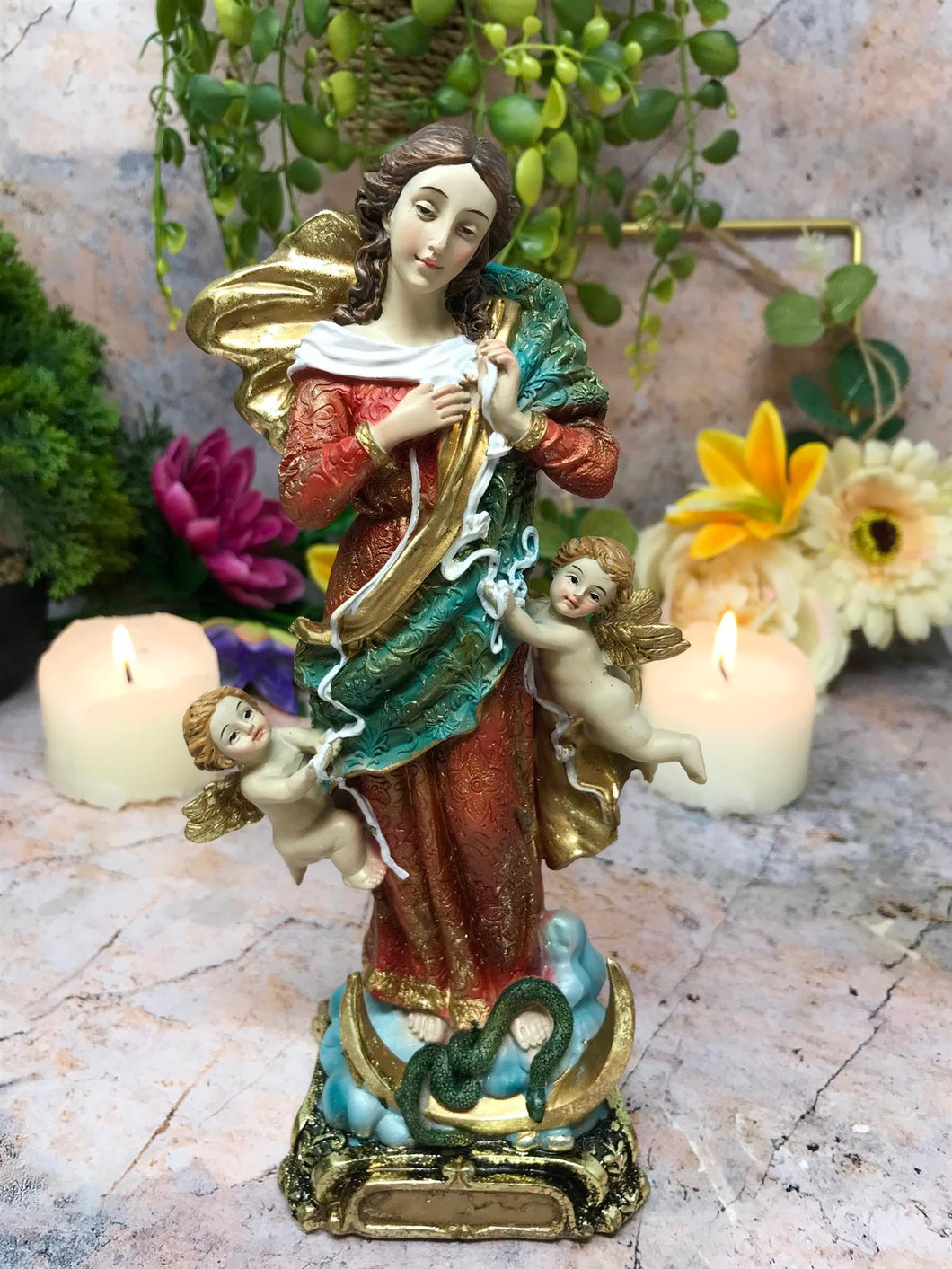 Virgin Mary Our Lady Untier Of Knots Sculpture Statue Religious Ornament-OsirisTradingUK