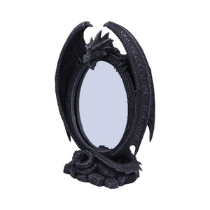 Gothic Dragon Mirror Fantasy Home Decor Figurine Halloween Spooky Free Standing Gift