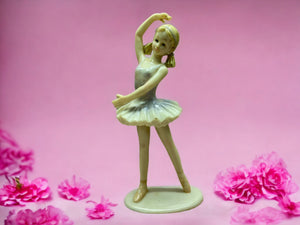 Elegant Ceramic Ballerina Figurine - 21cm Tall Graceful Dancer Statue, Delicate Home Decor-OsirisTradingUK