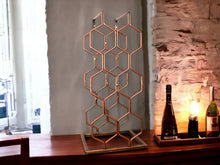 Load image into Gallery viewer, Prezents.com Metal Wine Rack 9 Bottle Holder Home Decor Kitchen Storage Gift Ideas

