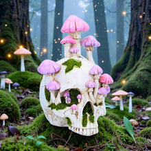 Load image into Gallery viewer, Fantasy Skull Sculpture Mushroom Garden Ornament Gothic Decorative Display
