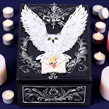Load image into Gallery viewer, Gothic Owl Messenger Box Wiccan Witchcraft Storage Keepsake Fantasy Ornament
