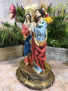 Osiris Trading UK Holy Family Statue of the Virgin Mary with Joseph and Jesus Religious Ornament Figure Home Decor 33 cm-OsirisTradingUK