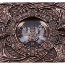 Laden Sie das Bild in den Galerie-Viewer, Anne Stokes Dragons of the Sabbats Tarot Box Bronze 14.5cm - Gothic Dragon Card Holder
