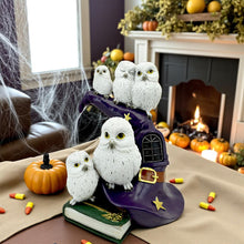 Laden Sie das Bild in den Galerie-Viewer, Enchanting LED Owl Figurine Witch Hat Lamp Ornament Mystical Room Decor

