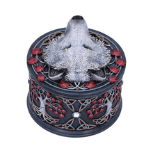 Load image into Gallery viewer, Guardian Wolf Trinket Box Storage Celtic Keepsake Fantasy Art Decor Ornament
