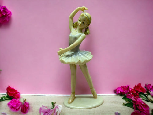 Elegant Ceramic Ballerina Figurine - 21cm Tall Graceful Dancer Statue, Delicate Home Decor-OsirisTradingUK