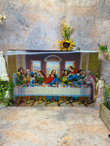 3D Holographic Last Supper Poster 60x40cm – Self-Adhesive, Lenticular Depth Effect – Religious Art Decor-OsirisTradingUK