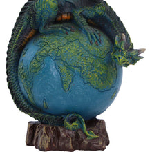 Laden Sie das Bild in den Galerie-Viewer, Gothic Earth Dragon Ornament Fantasy Planet Globe Sculpture Nature Guardian
