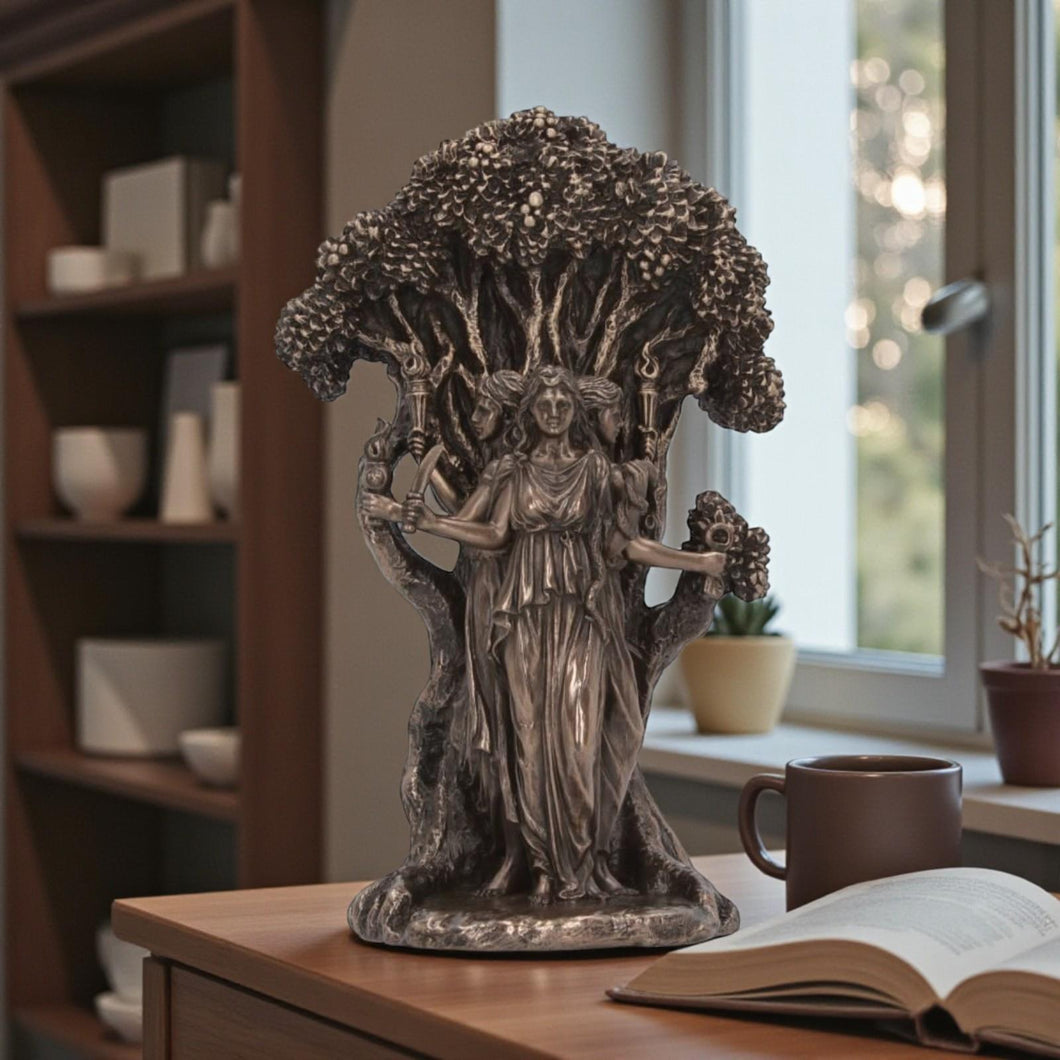 Hekate Goddess Statue Triple Moon Deity Pagan Wiccan Altar Ornament Witchcraft Home Decor