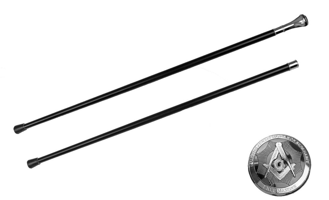 Masonic Swaggering Cane – Elegant 93 cm Freemason Walking Stick with Metal and Plastic Design – Perfect for Ceremonial Use and Masonic Gift-OsirisTradingUK