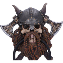 Load image into Gallery viewer, Viking Skull Door Knocker Norse Warrior Mythical Decor Gothic Home Ornament
