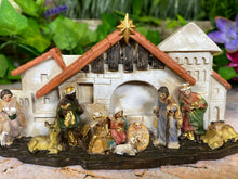 Load image into Gallery viewer, Traditional Nativity Scene, Christmas Manger Display, Detailed Holy Family Figurine, Religious Holiday Decor, Hand-Painted Bethlehem Set
