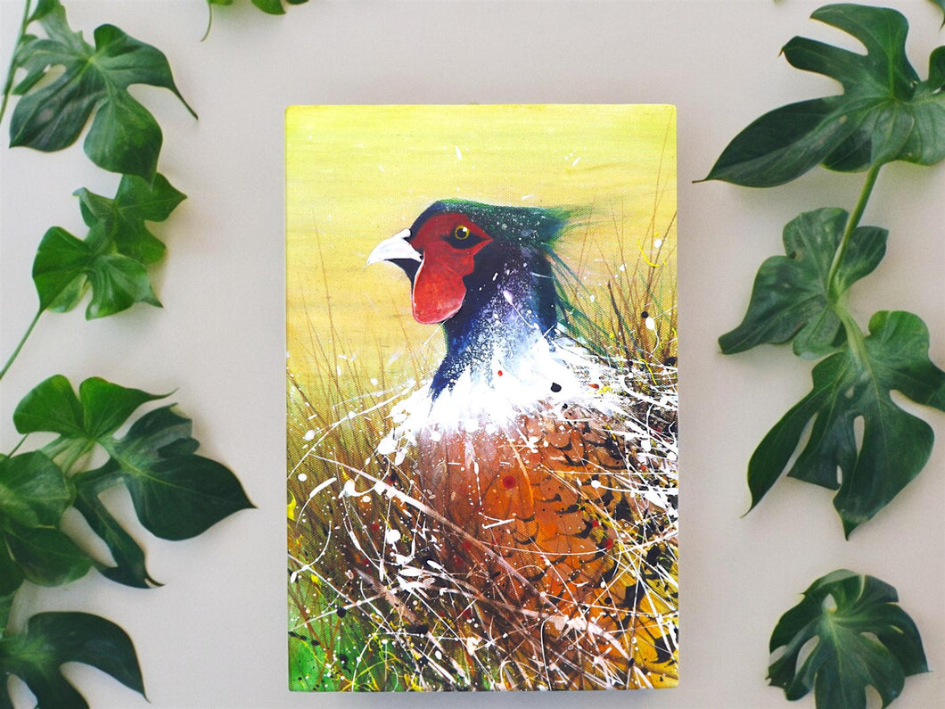 Vibrant Pheasant Ceramic Picture Tile Wildlife Art by R. Fathers 300 x 200 mm Wall Decor Nature Lover Gift Colourful Bird Artwork-OsirisTradingUK