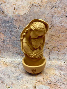 Virgin Mary and Child Holy Water Font – Resin Spiritual Decor, Christian Prayer Wall Hanging, Blessing Water Basin, Religious Gift Idea-OsirisTradingUK