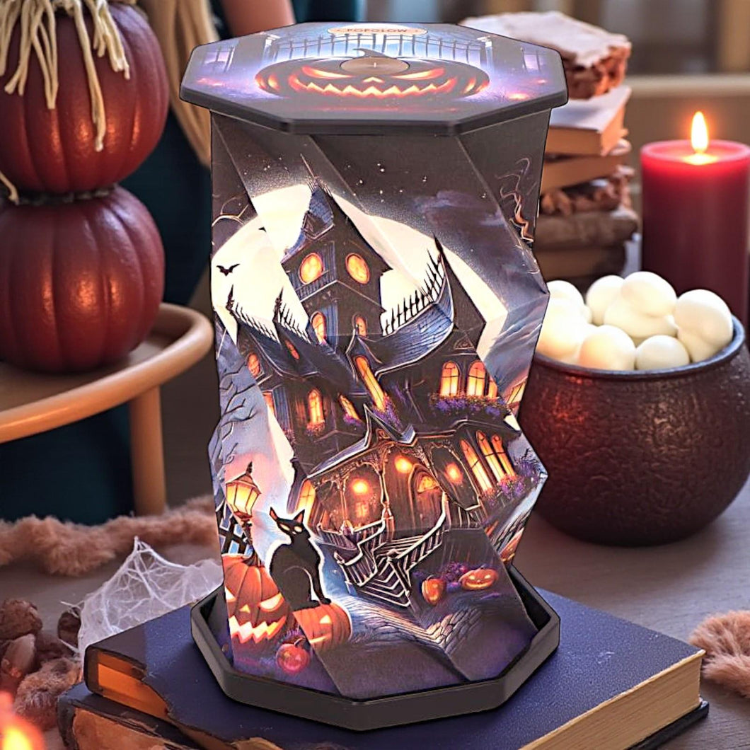 Pumpkin Manor Foldable LED Lamp Halloween Haunted House Light Home Decor