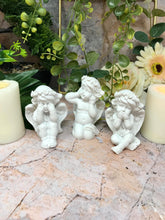 Load image into Gallery viewer, Set of Three Wise Cherubs Ornament Statue Sculpture Mothers Nana Grandma Cherubs Gifts Present
