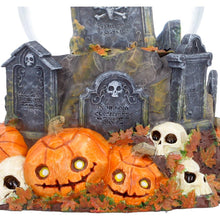 Load image into Gallery viewer, Halloween Black Cat Snow Globe Pumpkin Graveyard Skull Gothic Ornament
