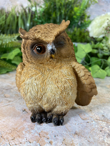 Hilarious Owl Resin Garden Ornament Home Decoration Lawn Decor-OsirisTradingUK