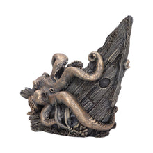 Load image into Gallery viewer, Gothic Kraken Wine Holder Bronze Octopus Tentacle Home Bar Nautical Pirate Decor
