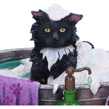 Load image into Gallery viewer, Bath Time Cat Figurine Lisa Parker Witchy Collectible Magical whimsical Ornament
