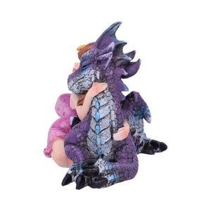 Resin Fairy and Dragon Figurine - Fantasy Art Gothic Ornament Gift 15cm