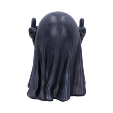 Load image into Gallery viewer, Cheeky Humour Middle Finger Ghost Figurine Funny Gothic Statue Halloween Art
