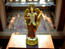 Load image into Gallery viewer, Archangel Barachiel Resin Figurine, 15cm – Blessings &amp; Prosperity Angel Statue, Spiritual Guardian Decor, Elegant Religious Art
