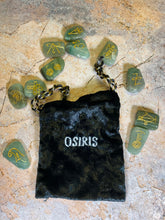 Load image into Gallery viewer, Set of 11 Aventurine Reiki Stones | Engraved Healing Crystals | 3-4cm Gemstones | Osiris Embroidered Velvet Pouch Included-OsirisTradingUK
