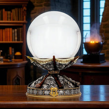 Load image into Gallery viewer, Wizarding World Harry Potter Crystal Ball &amp; Wand Stand Witchcraft Divination Art
