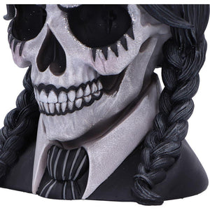 Dark Gothic School Girl Skull Figurine  Alternative Home Decor Collectible Halloween Horror