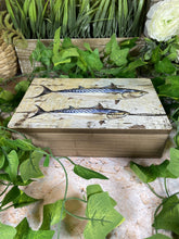 Load image into Gallery viewer, Vintage Style Handmade Mackerel Hinged Storage Box Reclaimed Wood-OsirisTradingUK
