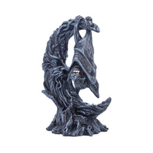Load image into Gallery viewer, Gothic Bat Moon Figurine Dark Fantasy Decor Crescent Moon Horror Ornament
