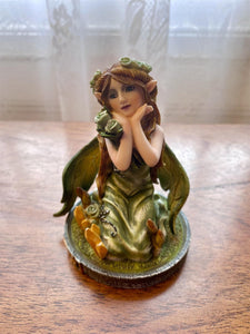 Virgo Zodiac Enchantress Fairy Figurine - Handcrafted Resin Virgo Maiden Statue - Earthy Aesthetic Decor, Ideal Gift for Virgo Individuals-OsirisTradingUK