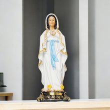 Load image into Gallery viewer, Beautifully Crafted Our Lady of Lourdes 20cm Resin Figurine Statue Religious Decor, Catholic Devotion, Blessed Virgin Mary Collectible
