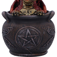 Load image into Gallery viewer, Red Dragon in Cauldron Figurine Gothic Witchcraft Fantasy Magical Creature Gift
