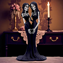 Load image into Gallery viewer, Gothic Couple Figurine Eternal Sisters Ornament Fantasy Macabre Decor Statue
