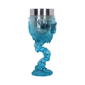 Clear Blue Skull Goblet Fantasy Cup Chalice Gothic & Occult Drinkware Ideal Gift