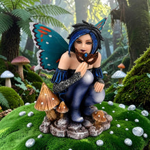 Load image into Gallery viewer, Gothic Fairy Figurine Butterfly Wings Masquerade Mask Fantasy Statue Ornament

