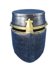 Load image into Gallery viewer, Medieval Crusader Helmet Piggy Bank – Knight Armor Coin Box – Gothic Home Decor
