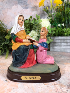 Saint Anne Hand Crafted Resin Statue Catholic Saint Sculpture Religious Santa Ana Ornament Figurine-OsirisTradingUK