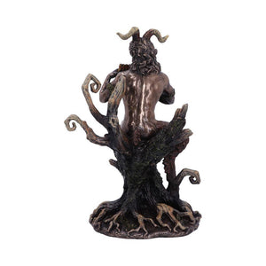 Bronze Pan’s Melody Figurine 24cm | Mythological Resin Sculpture