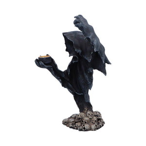 Dark Reaper Candle Stand Gothic Horror Skull Pile Sculpture Halloween Decor