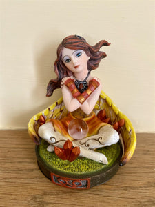 Cancer Zodiac Fairy Figurine - Intuitive Water Sign Resin Collectible, 9.5cm - Astrological Symbol, Nurturing Spirit Decor-OsirisTradingUK